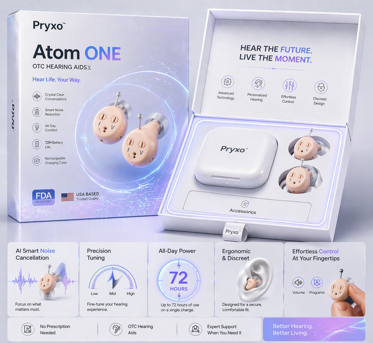 🔥 Today Only! Pryxo™ Atom ONE OTC Hearing Aid — Up to 85% OFF + Hear Every Word Clearly Again 👂✨